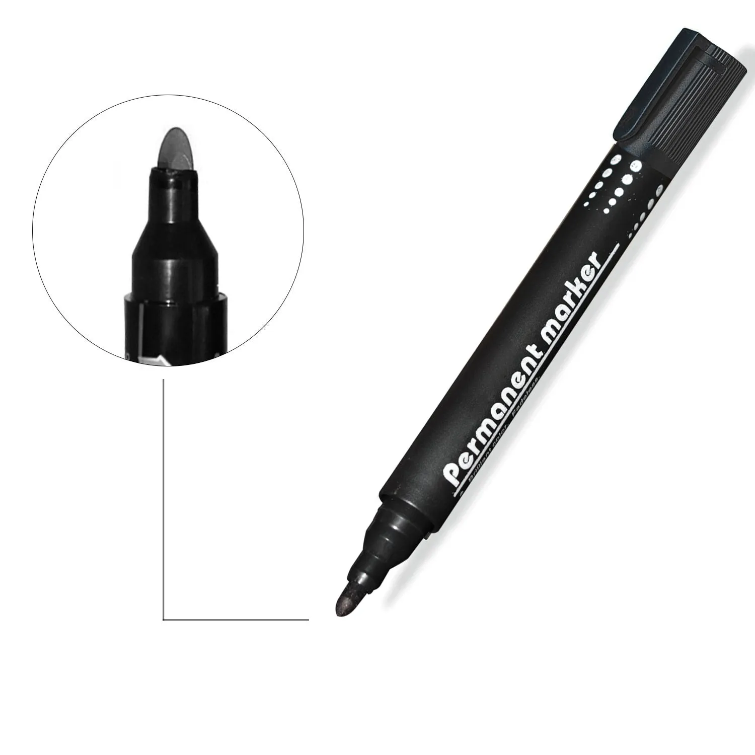 1625 Black Permanent Markers for White Board (Pack of 12)