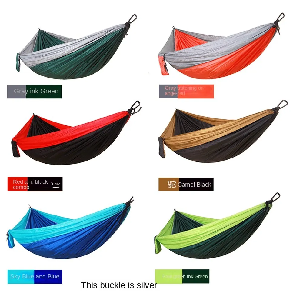 270*140cm Camping Hammock Dormitory Outdoor Leisure Parachute Cloth Super Lightweight Quick-Drying Nylon