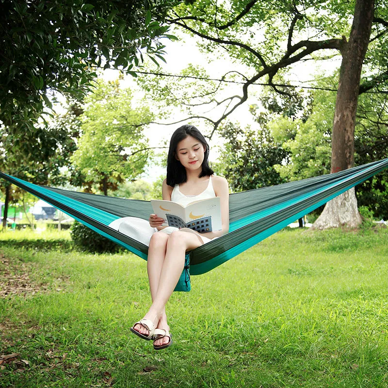 270*140cm Camping Hammock Dormitory Outdoor Leisure Parachute Cloth Super Lightweight Quick-Drying Nylon