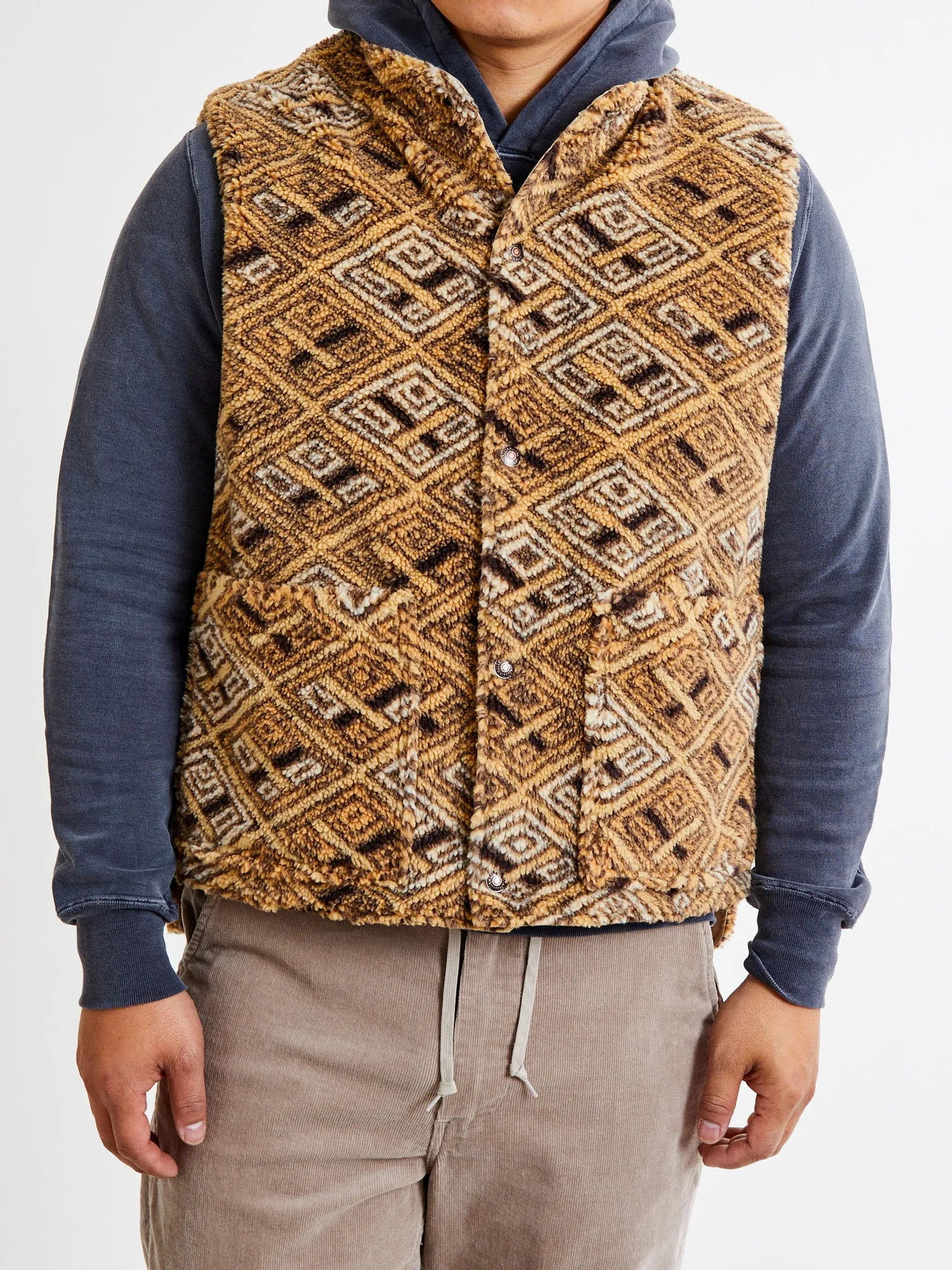 60/40 Cloth Reversible Vest in Beige