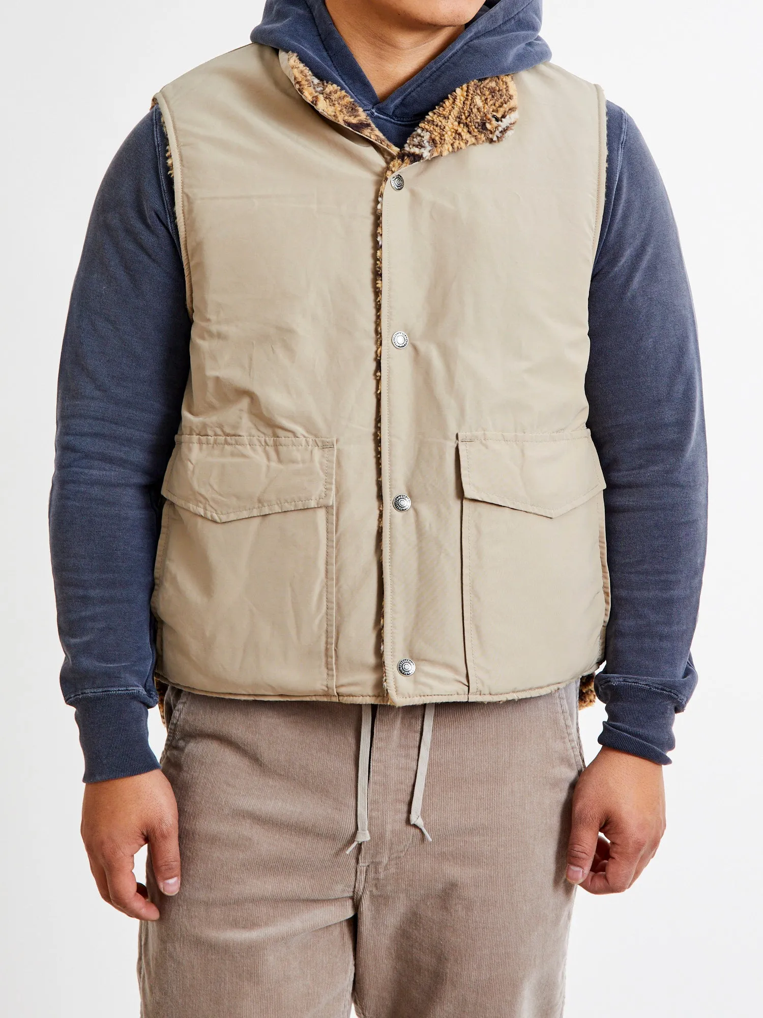 60/40 Cloth Reversible Vest in Beige