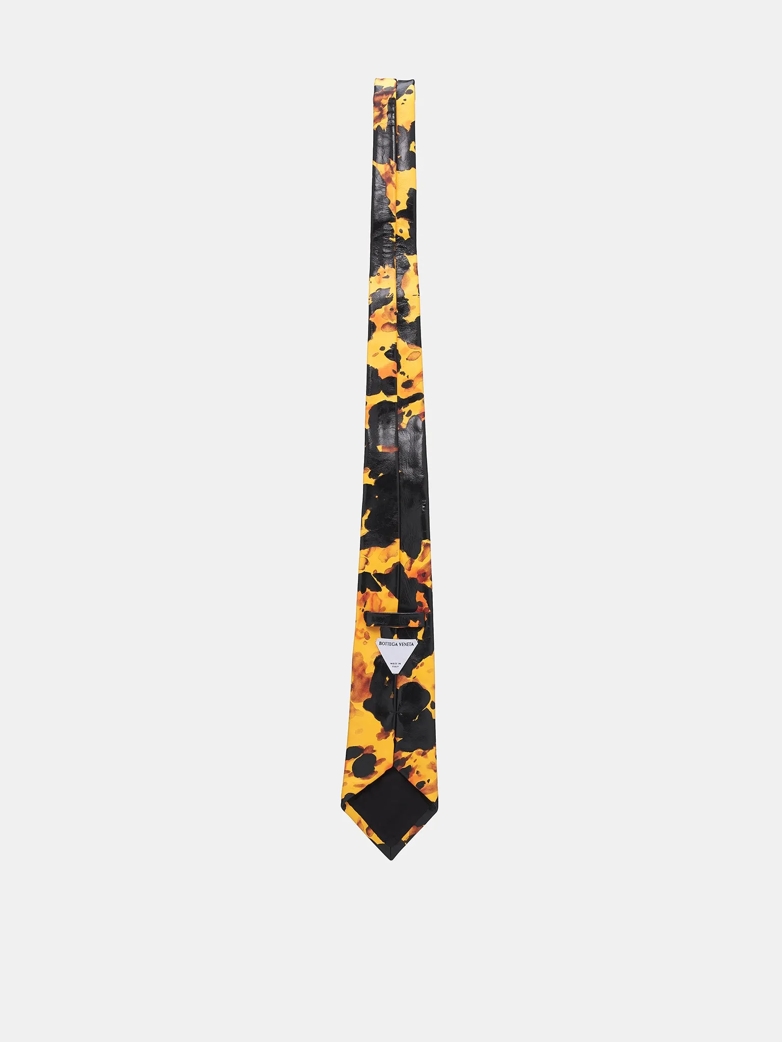 Abstract Leather Tie (762027V4O40-7670-ORANGE-WHITE)