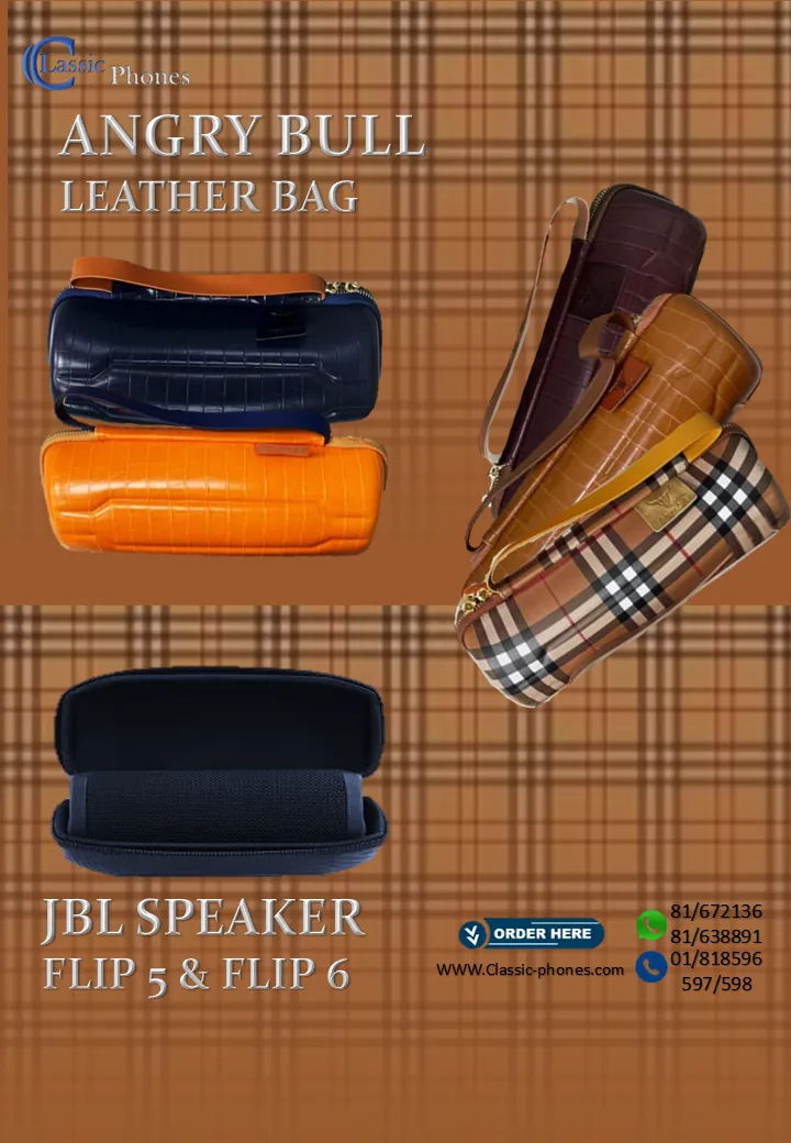 Angry bull JBL flip 5/6 leather bag