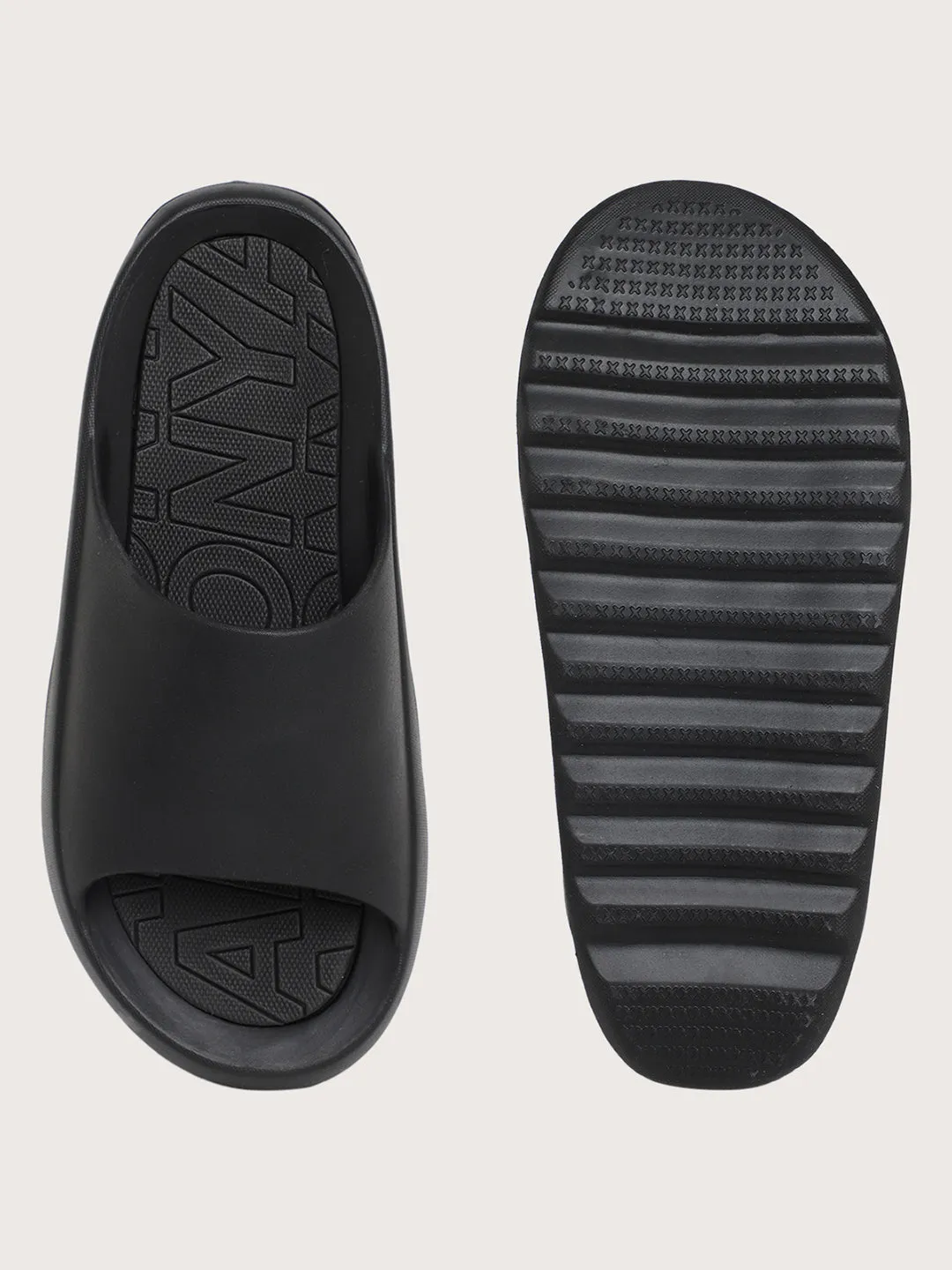 Antony Morato Men Open Toe Rubber Sliders