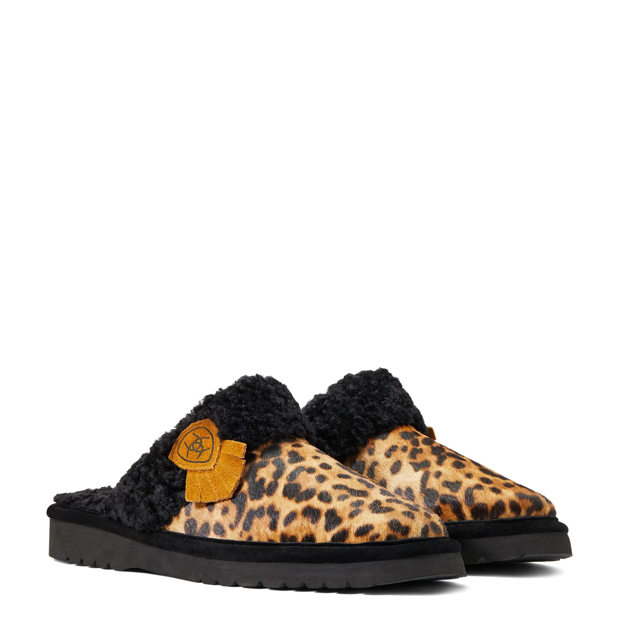 Ariat Ladies Jackie Square Toe Cheetah Hair On Slippers 10039061