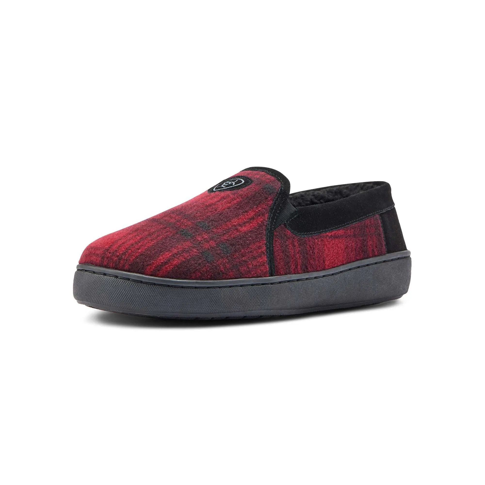 Ariat Men's Lincoln Slipper in Collectible Tin, Red Plaid