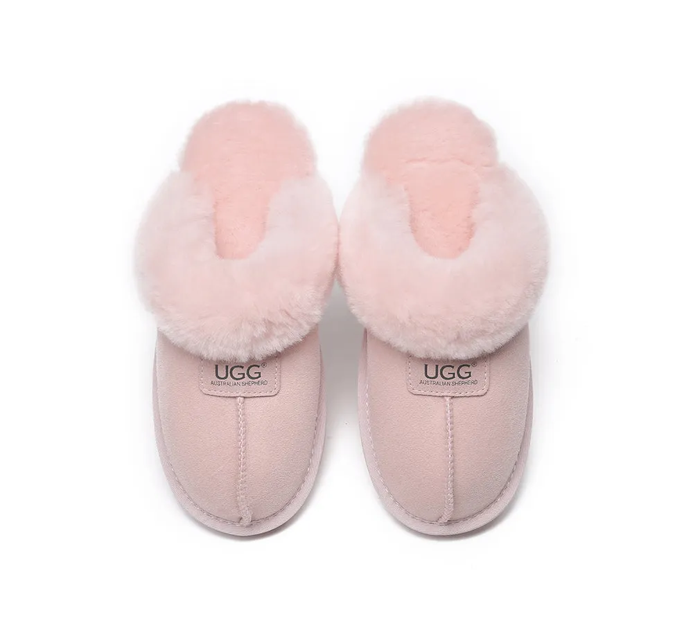 AUSTRALIAN SHEPHERD® UGG Double Face Sheepskin Wool Slippers Suzie Scuff