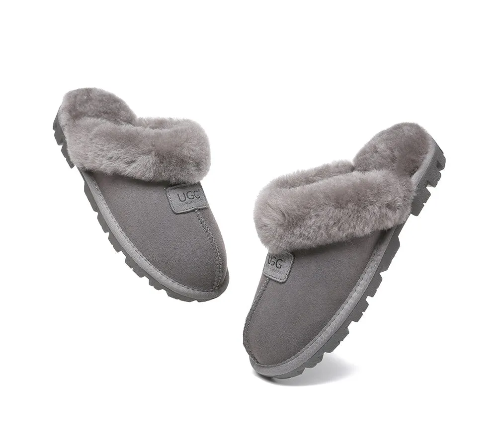 AUSTRALIAN SHEPHERD® UGG Double Face Sheepskin Wool Slippers Suzie Scuff