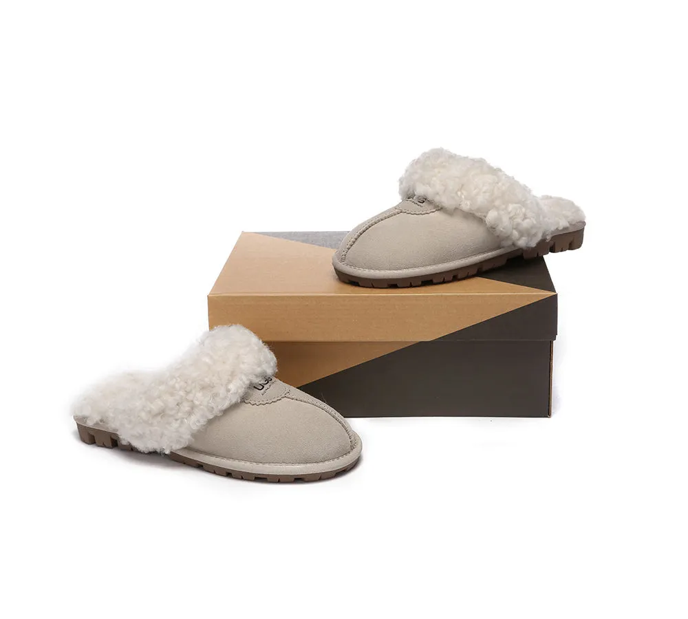 AUSTRALIAN SHEPHERD® UGG Double Faced Sheepskin Wool Slippers Waffle Curly