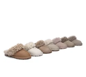 AUSTRALIAN SHEPHERD® UGG Double Faced Sheepskin Wool Slippers Waffle Curly