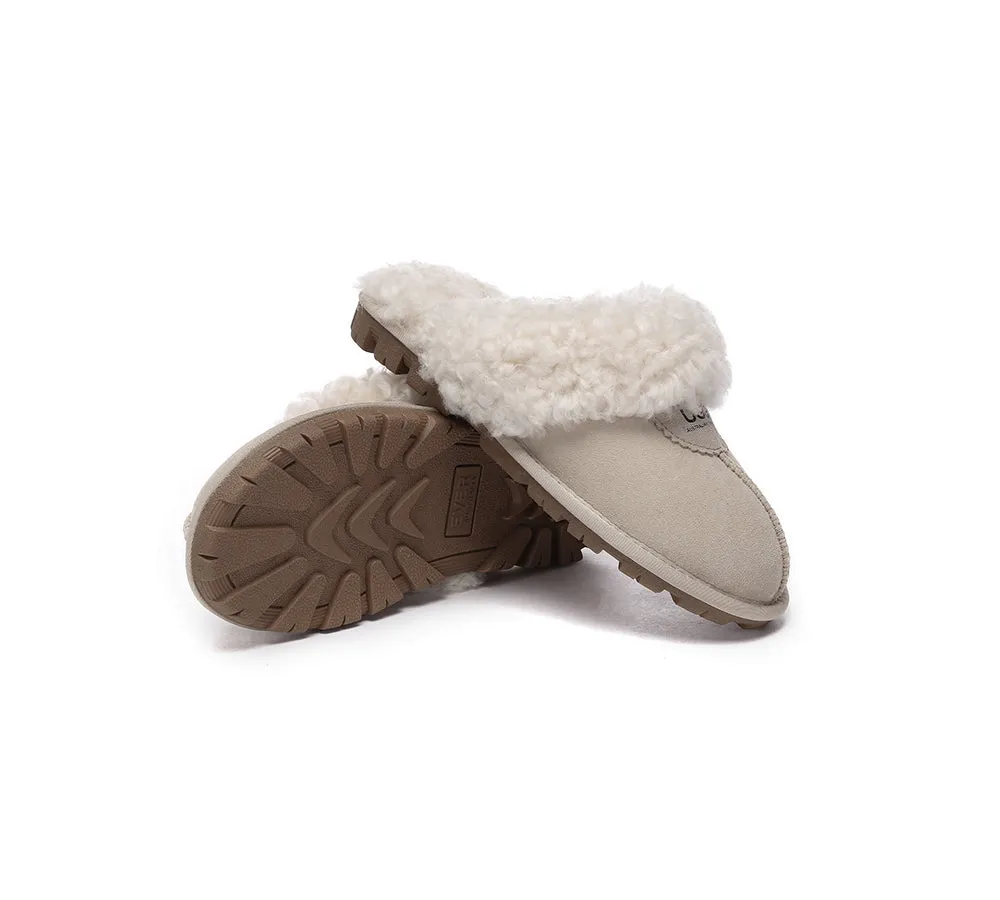 AUSTRALIAN SHEPHERD® UGG Double Faced Sheepskin Wool Slippers Waffle Curly