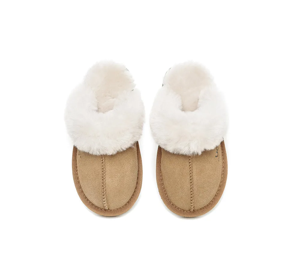 AUSTRALIAN SHEPHERD® UGG Kids Australian Sheepskin Wool Slippers Muffin