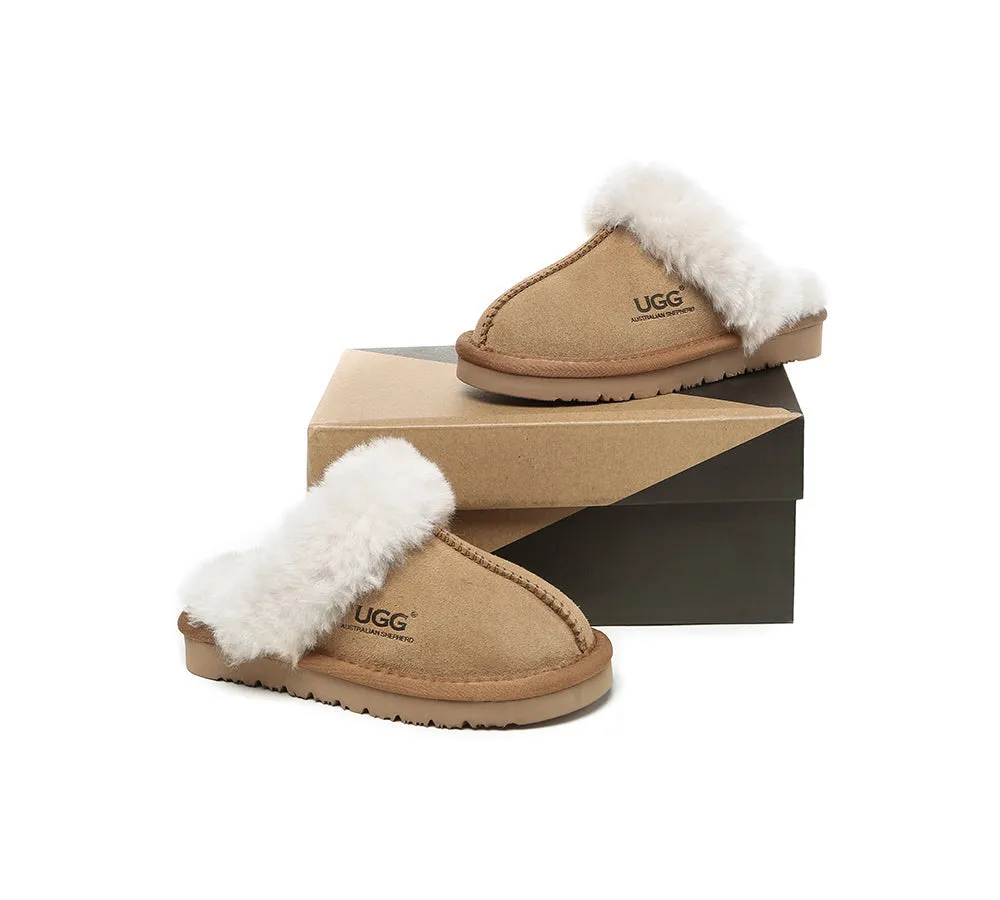 AUSTRALIAN SHEPHERD® UGG Kids Australian Sheepskin Wool Slippers Muffin