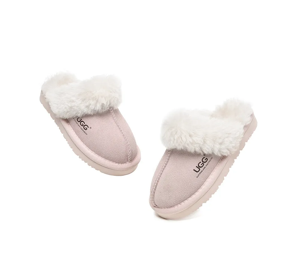 AUSTRALIAN SHEPHERD® UGG Kids Australian Sheepskin Wool Slippers Muffin