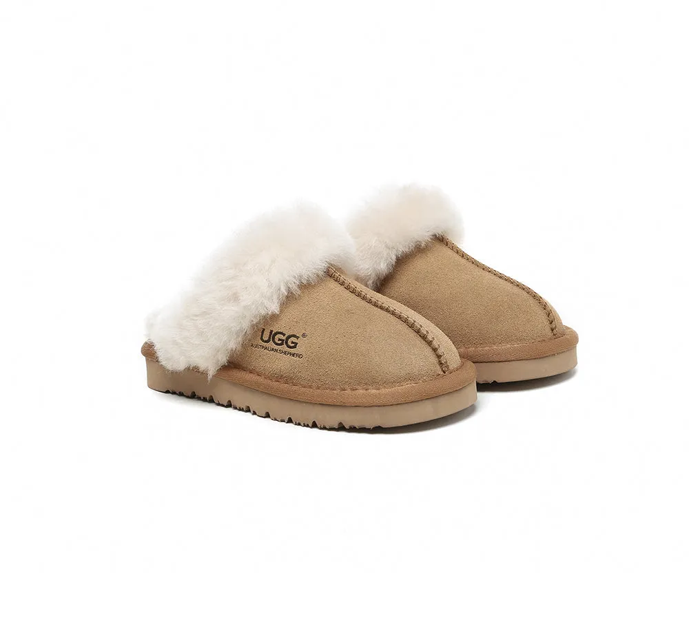 AUSTRALIAN SHEPHERD® UGG Kids Australian Sheepskin Wool Slippers Muffin