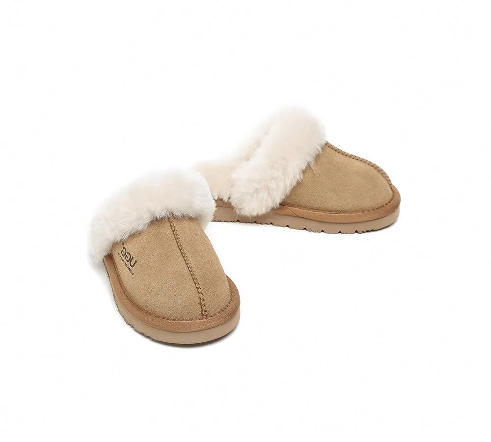 AUSTRALIAN SHEPHERD® UGG Kids Australian Sheepskin Wool Slippers Muffin