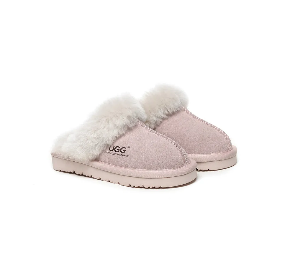 AUSTRALIAN SHEPHERD® UGG Kids Australian Sheepskin Wool Slippers Muffin