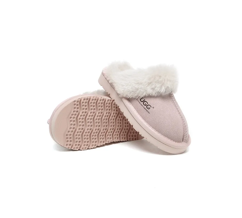 AUSTRALIAN SHEPHERD® UGG Kids Australian Sheepskin Wool Slippers Muffin