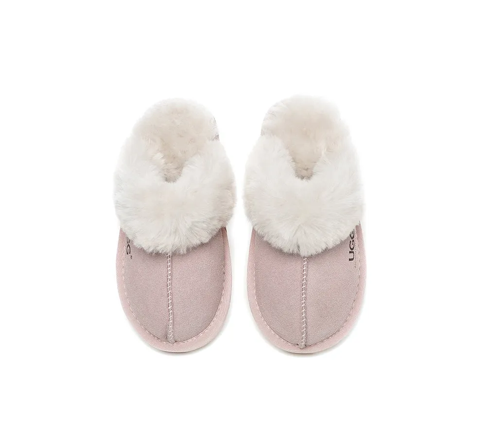 AUSTRALIAN SHEPHERD® UGG Kids Australian Sheepskin Wool Slippers Muffin