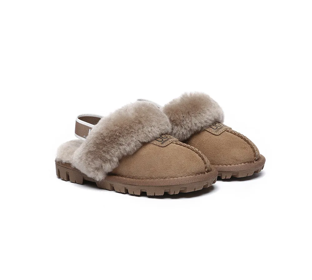 AUSTRALIAN SHEPHERD® UGG Kids Sheepskin Wool Slingback Slippers Suzie