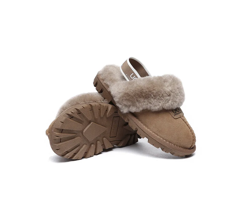 AUSTRALIAN SHEPHERD® UGG Kids Sheepskin Wool Slingback Slippers Suzie