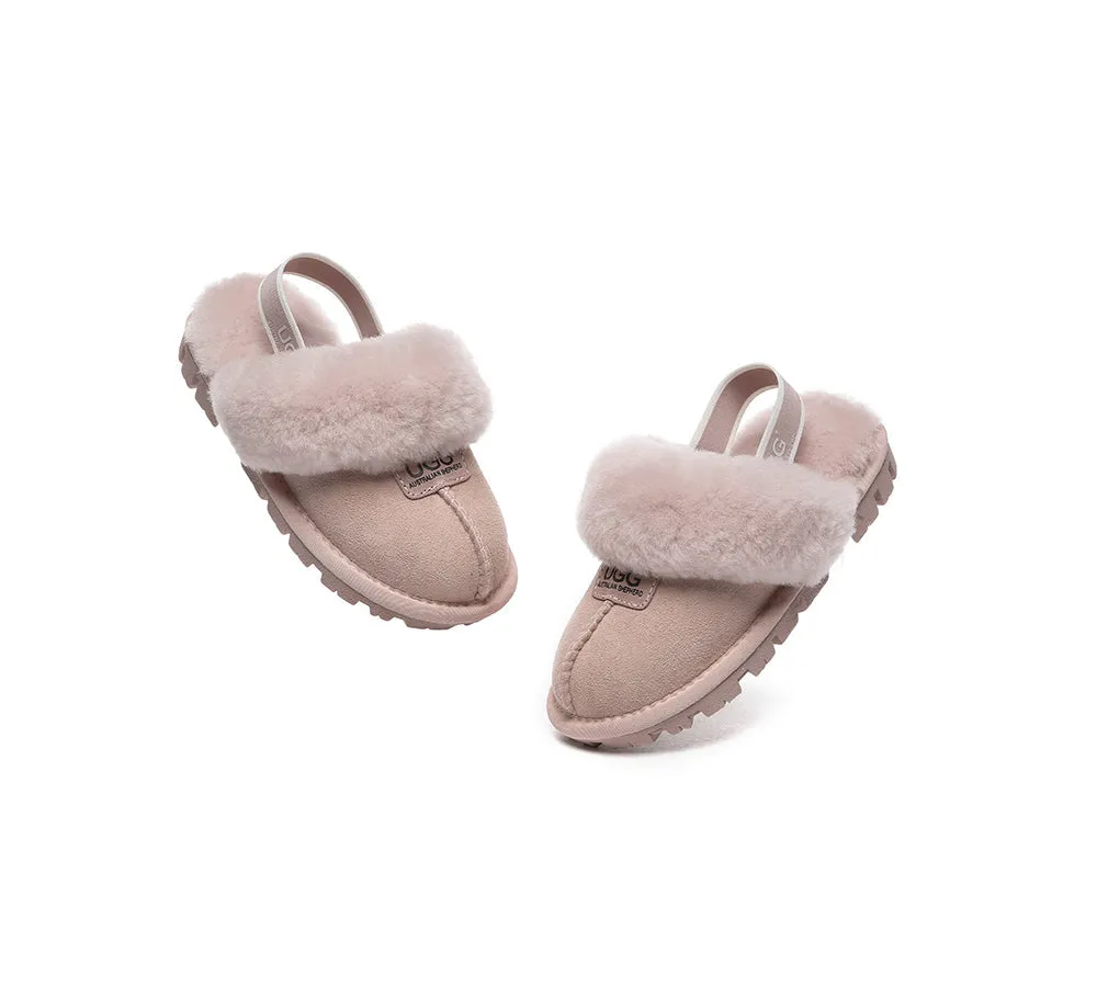 AUSTRALIAN SHEPHERD® UGG Kids Sheepskin Wool Slingback Slippers Suzie