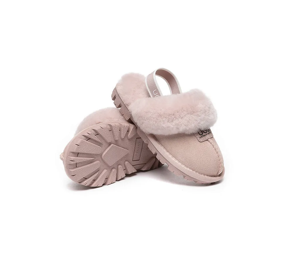 AUSTRALIAN SHEPHERD® UGG Kids Sheepskin Wool Slingback Slippers Suzie