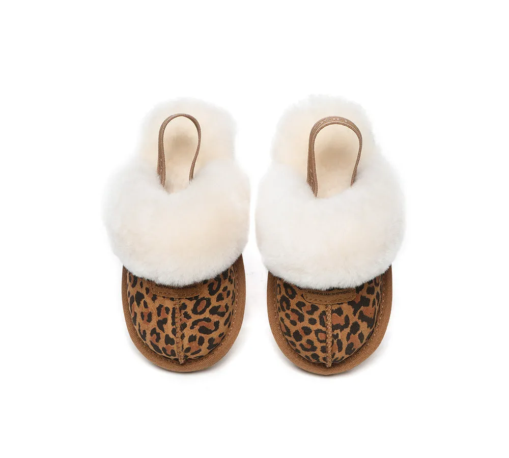 AUSTRALIAN SHEPHERD® UGG Kids Sheepskin Wool Slingback Slippers Suzie