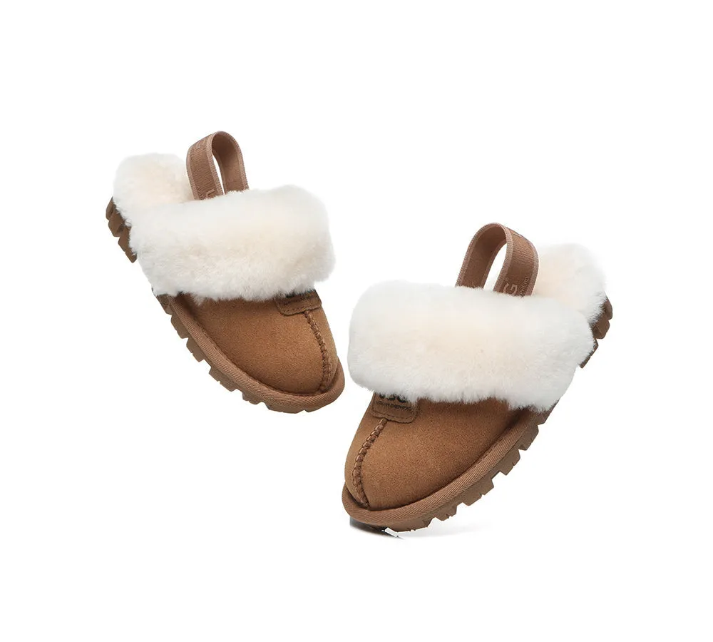 AUSTRALIAN SHEPHERD® UGG Kids Sheepskin Wool Slingback Slippers Suzie