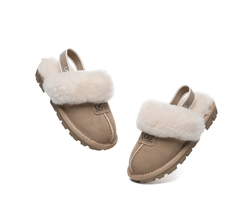 AUSTRALIAN SHEPHERD® UGG Kids Sheepskin Wool Slingback Slippers Suzie