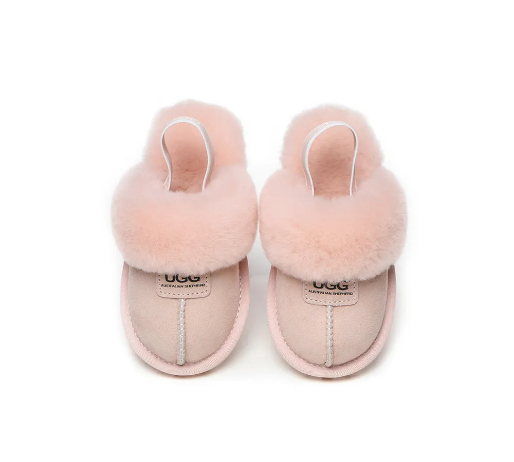 AUSTRALIAN SHEPHERD® UGG Kids Sheepskin Wool Slingback Slippers Suzie