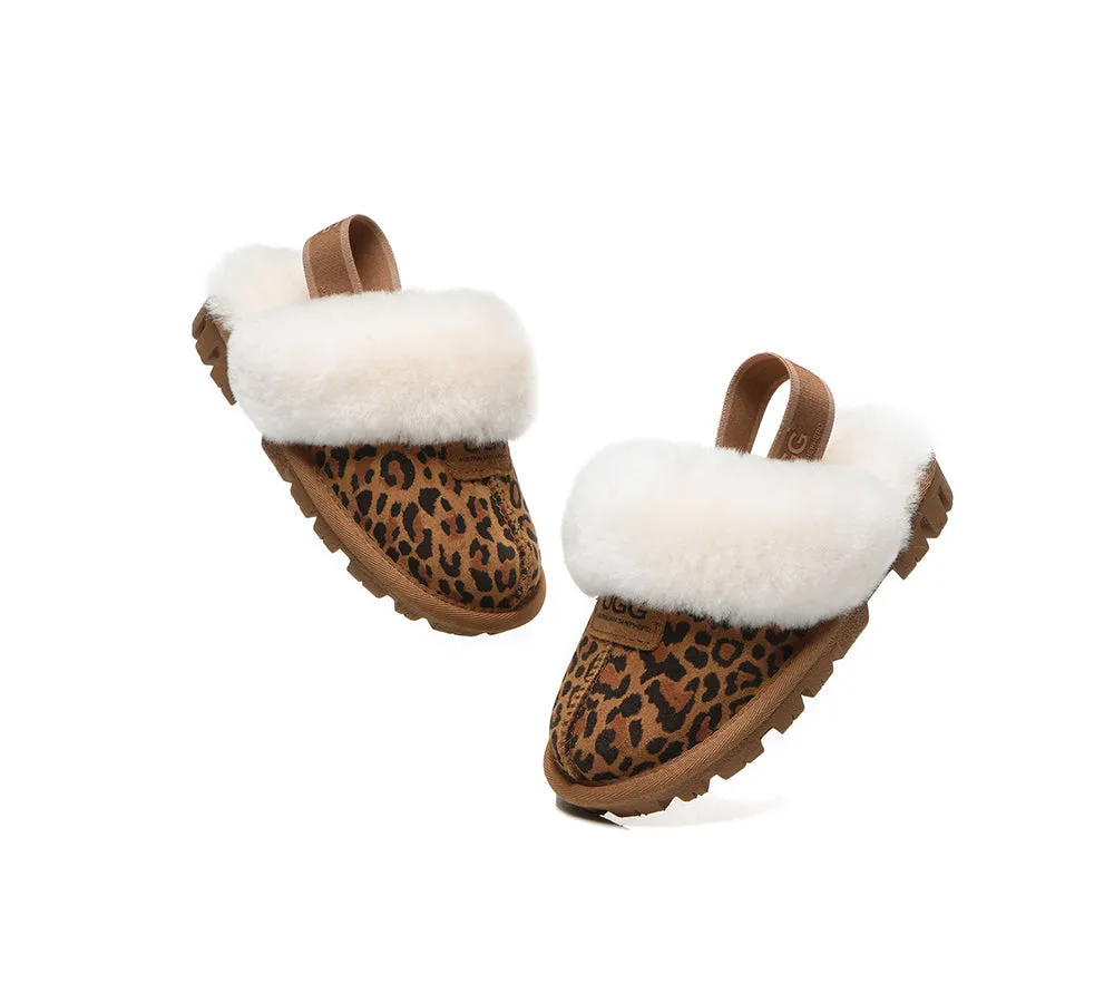 AUSTRALIAN SHEPHERD® UGG Kids Sheepskin Wool Slingback Slippers Suzie