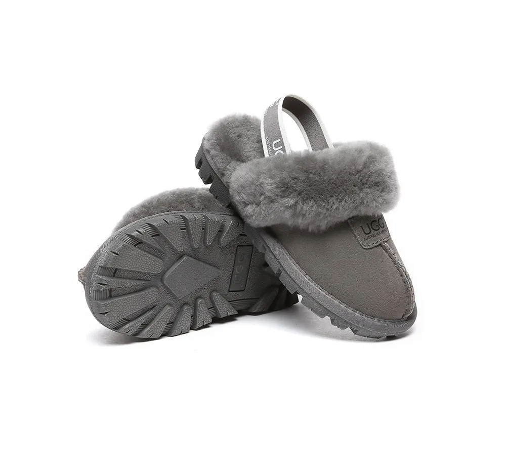 AUSTRALIAN SHEPHERD® UGG Kids Sheepskin Wool Slingback Slippers Suzie