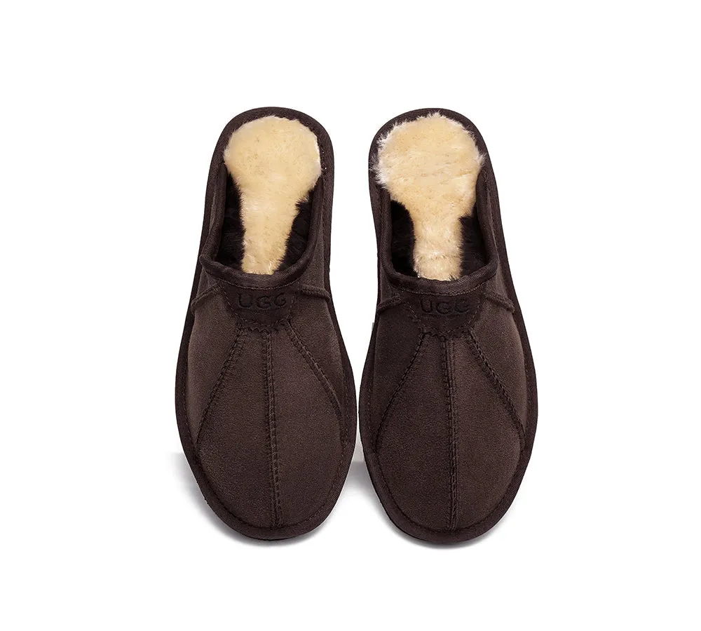 AUSTRALIAN SHEPHERD® UGG Men Sheepskin Wool Scuff Slippers Rafael