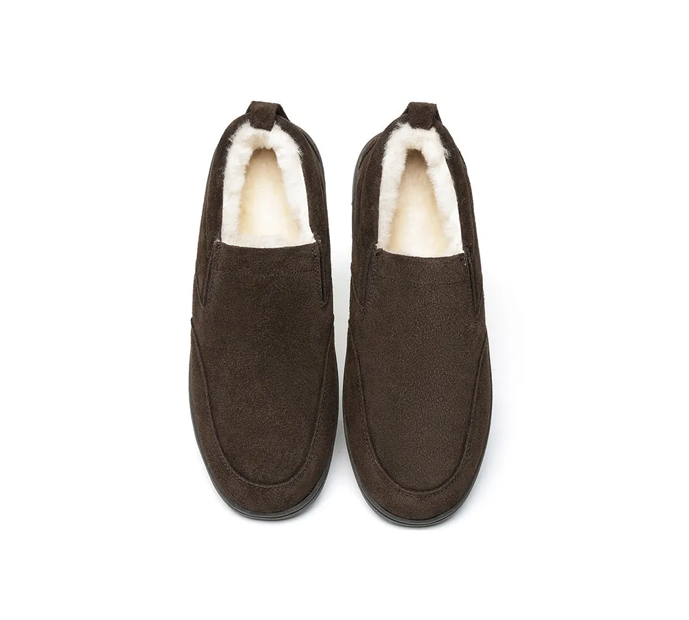 AUSTRALIAN SHEPHERD® UGG Men Sheepskin Wool Slippers Dino