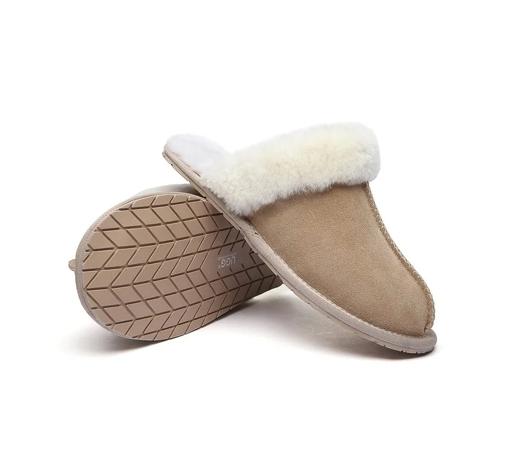 AUSTRALIAN SHEPHERD® UGG Premium Sheepskin Wool Scuff Slippers Rosa