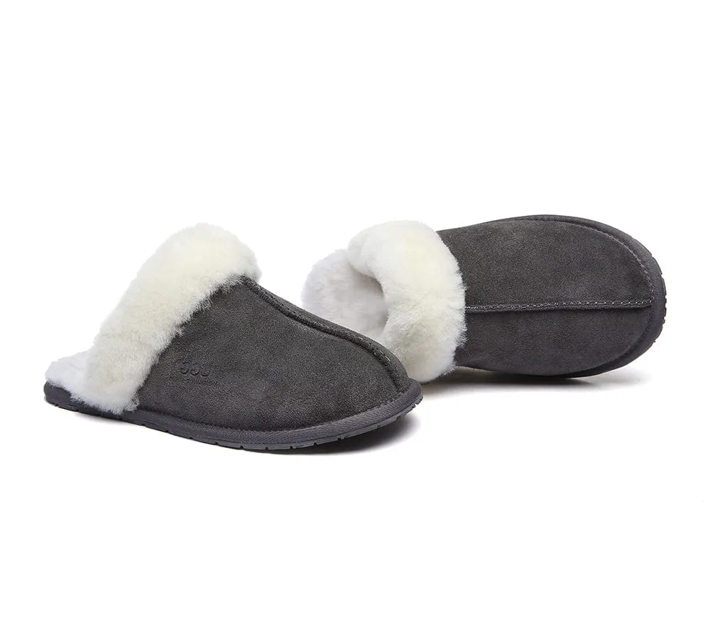 AUSTRALIAN SHEPHERD® UGG Premium Sheepskin Wool Scuff Slippers Rosa