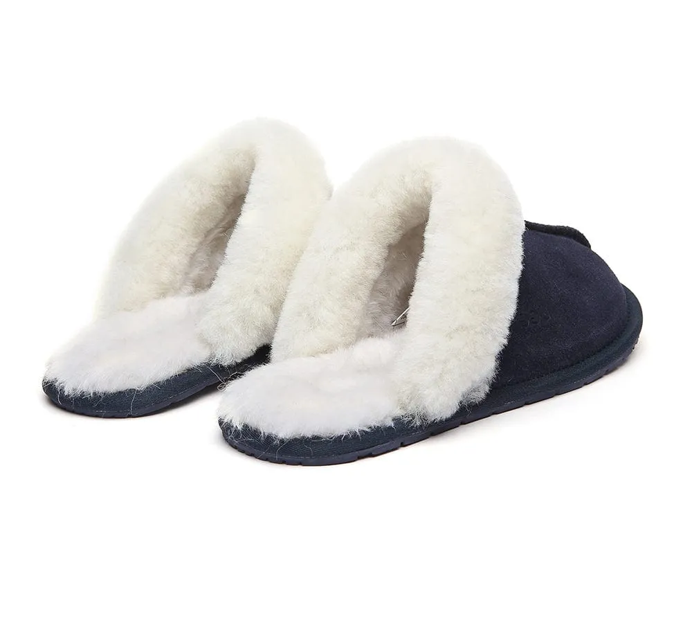 AUSTRALIAN SHEPHERD® UGG Premium Sheepskin Wool Scuff Slippers Rosa