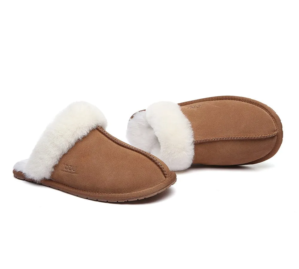 AUSTRALIAN SHEPHERD® UGG Premium Sheepskin Wool Scuff Slippers Rosa