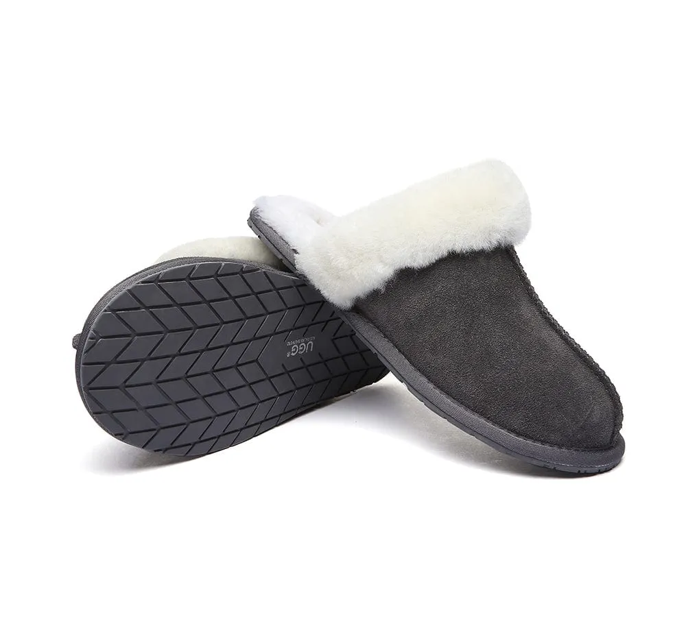 AUSTRALIAN SHEPHERD® UGG Premium Sheepskin Wool Scuff Slippers Rosa