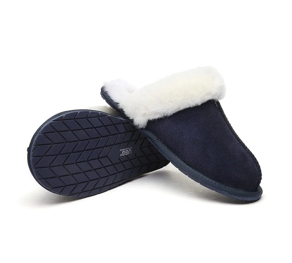 AUSTRALIAN SHEPHERD® UGG Premium Sheepskin Wool Scuff Slippers Rosa