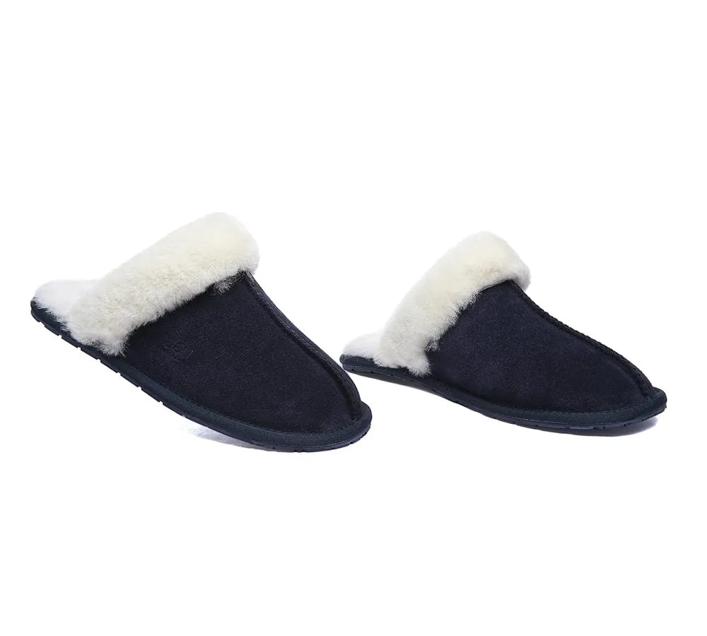 AUSTRALIAN SHEPHERD® UGG Premium Sheepskin Wool Scuff Slippers Rosa