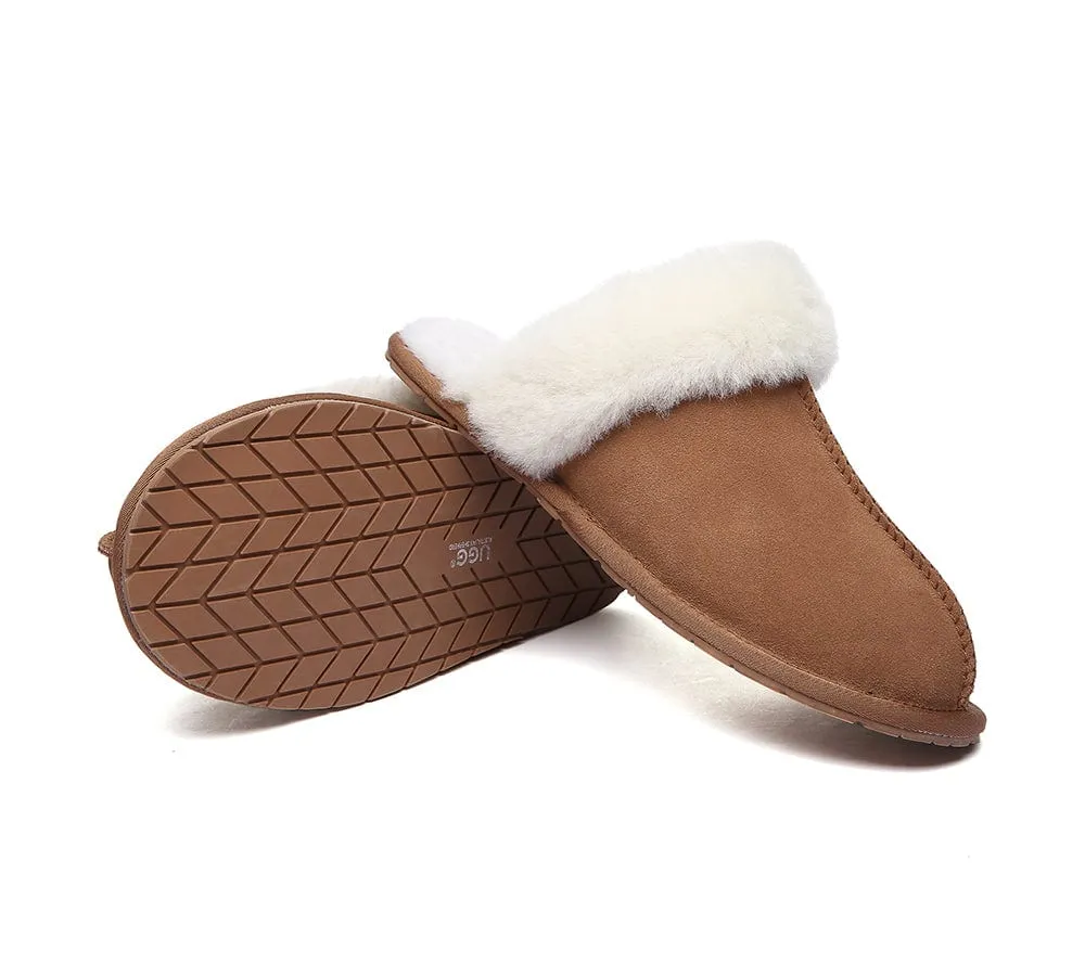 AUSTRALIAN SHEPHERD® UGG Premium Sheepskin Wool Scuff Slippers Rosa