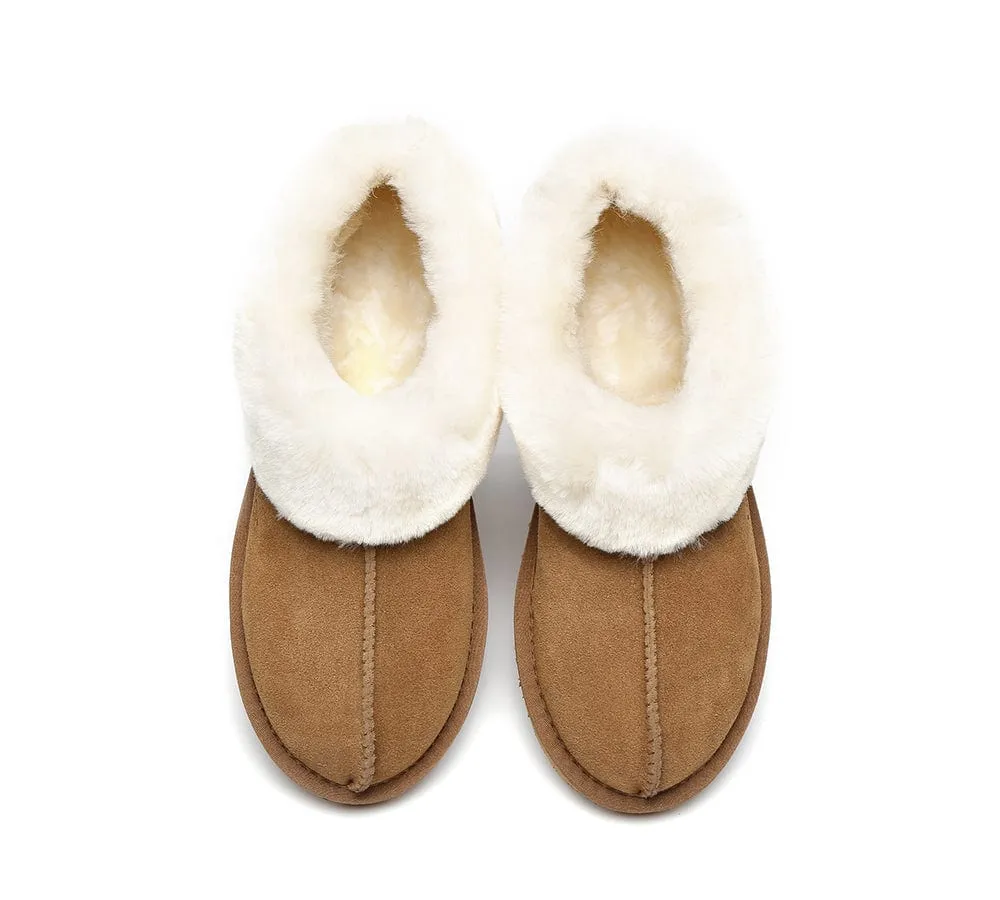 AUSTRALIAN SHEPHERD® UGG Sheepskin Wool Ankle Slippers Homey