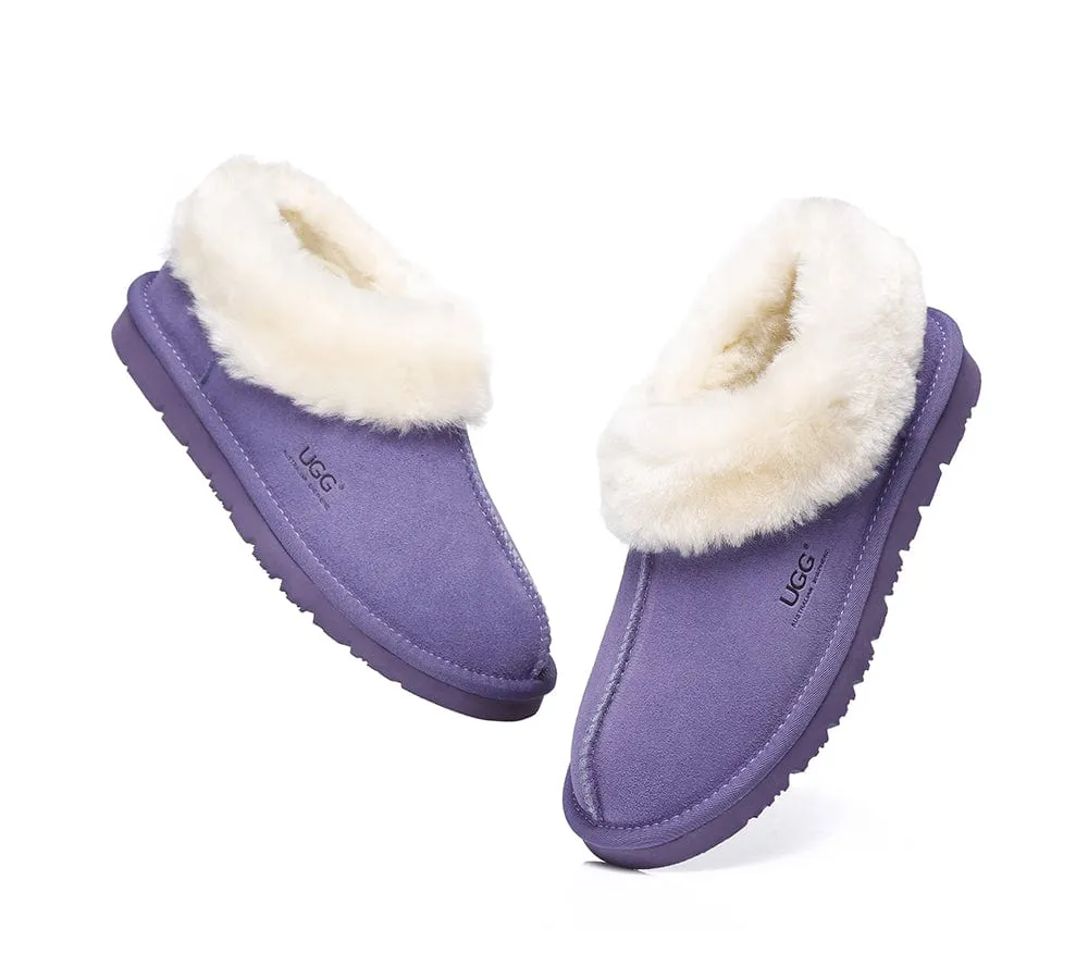 AUSTRALIAN SHEPHERD® UGG Sheepskin Wool Ankle Slippers Homey