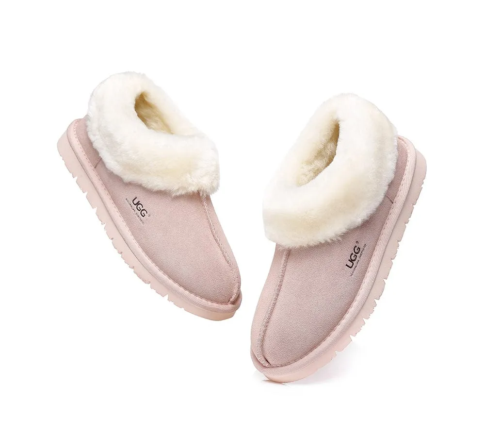 AUSTRALIAN SHEPHERD® UGG Sheepskin Wool Ankle Slippers Homey