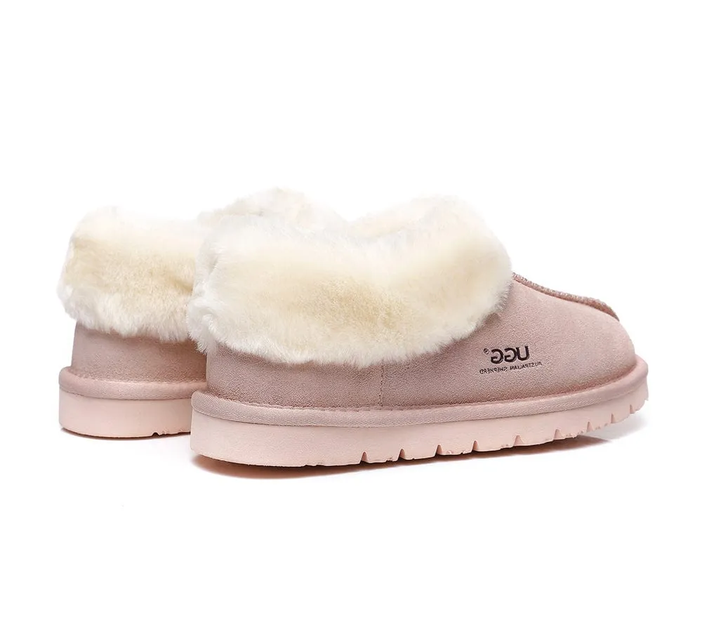 AUSTRALIAN SHEPHERD® UGG Sheepskin Wool Ankle Slippers Homey