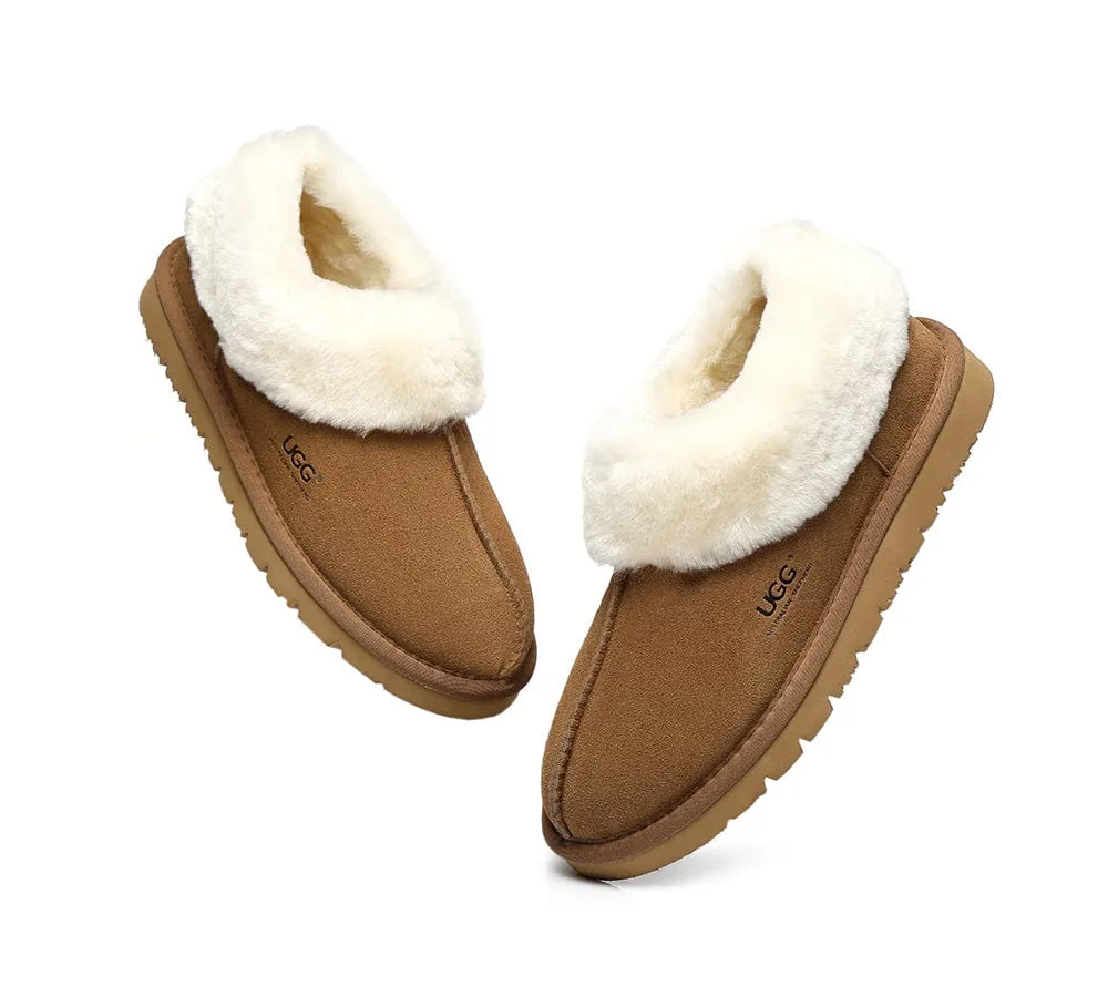 AUSTRALIAN SHEPHERD® UGG Sheepskin Wool Ankle Slippers Homey