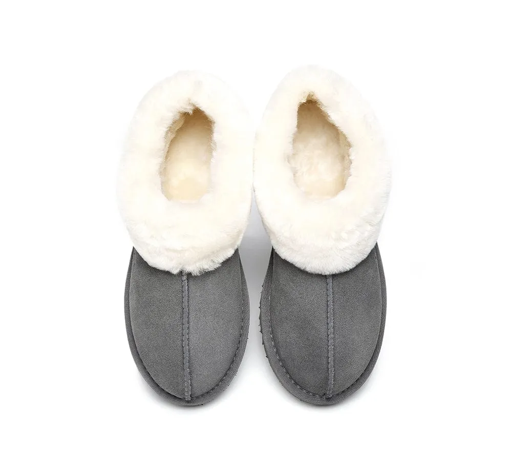 AUSTRALIAN SHEPHERD® UGG Sheepskin Wool Ankle Slippers Homey