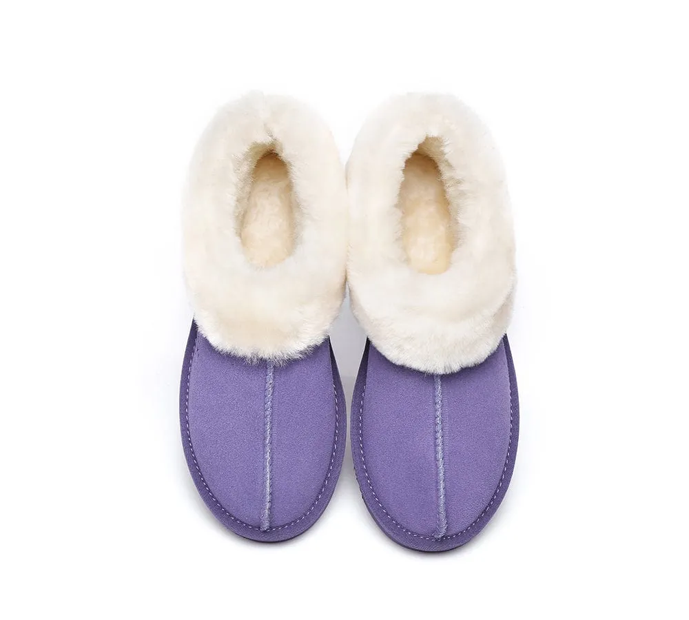 AUSTRALIAN SHEPHERD® UGG Sheepskin Wool Ankle Slippers Homey